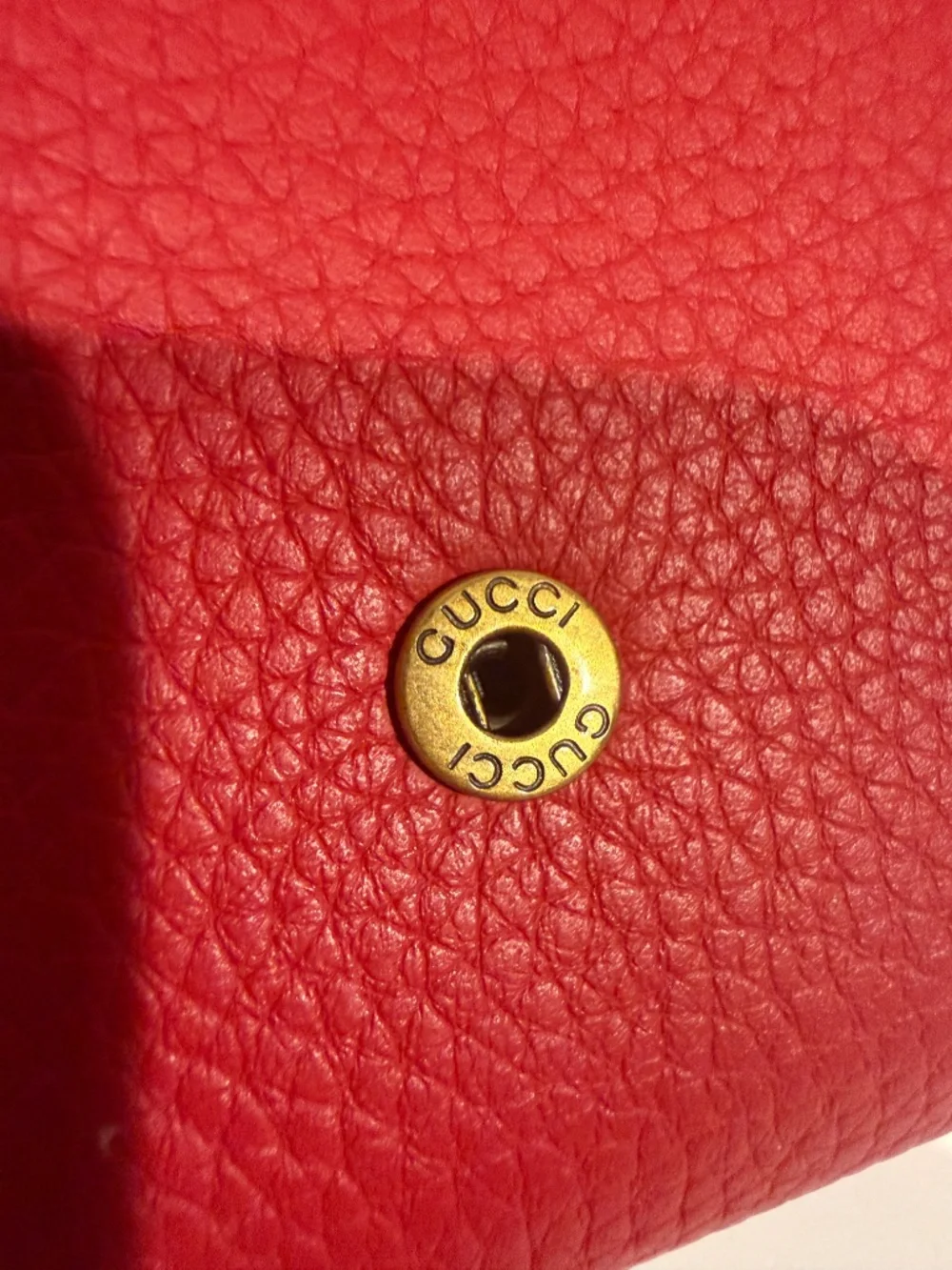 Marmont Continental Flap Wallet Red Pebbled Leather